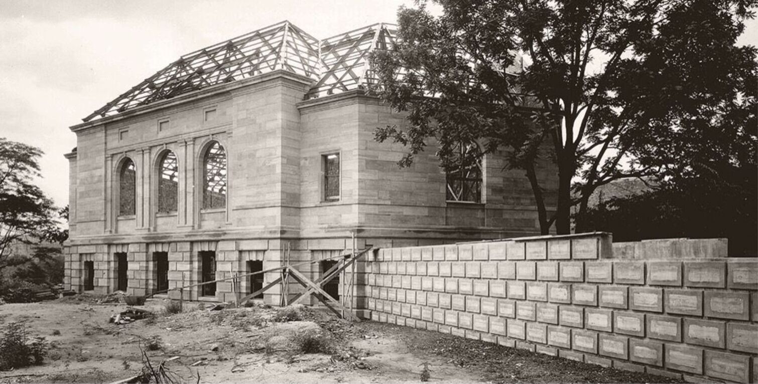 Building exterior being built